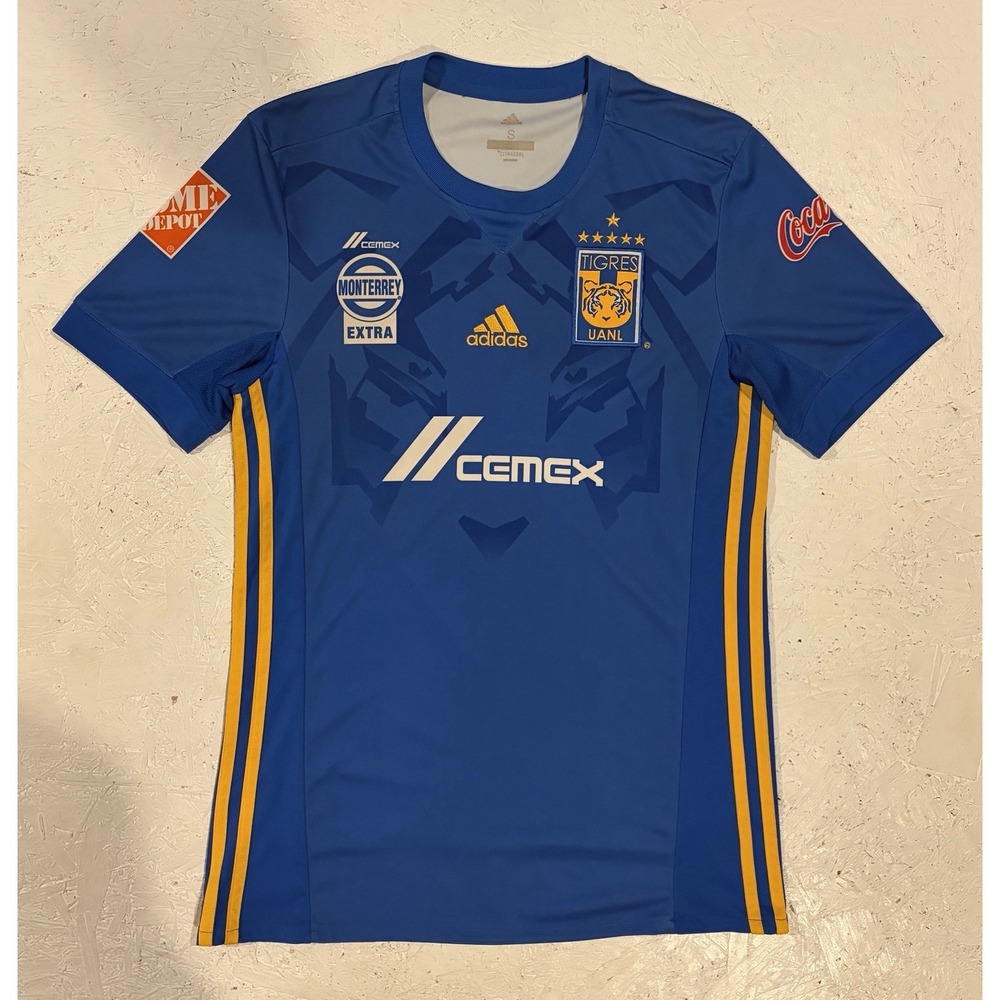 Adidas Tigres UANL Away Soccer Jersey BS3903 Blue Mens Size Small Climacool